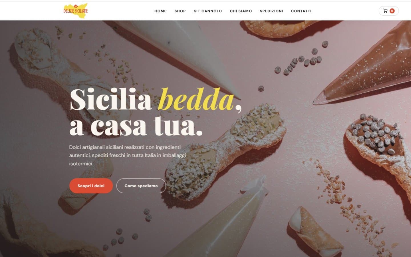 Delizie Siciliane — schermata del progetto